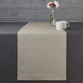 D'Moksha Homes Linen Natural Table Runner 84 Inches Long - 100% Pure Linen 14 x 84 Inch Table Runner for Dining, Valentines, Spring, Easter - Machine Washable