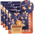 Maison d' Hermine Cloth Napkins Set of 4 100% Cotton for Thanksgiving Christmas Decorations Everyday Reusable Square Fall Napkins Cloth Washable Dinner Party (Kelim - Infinity, 20"x20")