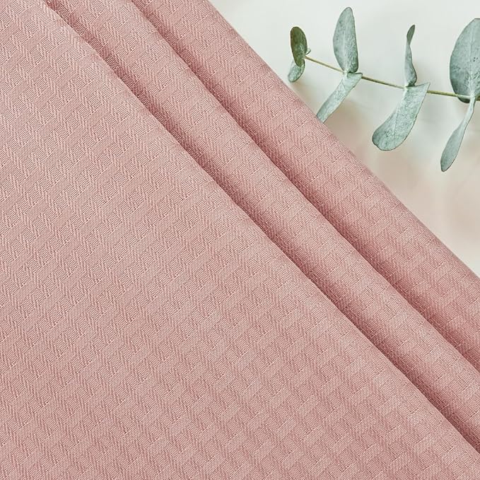 maxmill Square Jacquard Tablecloth Waterproof Spillproof Wrinkle Resistant Soft Weaved Design Table Cloth for Dinner and Party Washable Fabric Cover, Indoor Outdoor Use, 60 x 60 Inch, Pale Blush