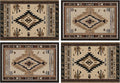 Southwestern Placemats Set of 4 Washable Table Place Mats for Dining Kitchen Party Decor