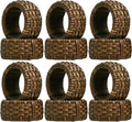 CLEENTABLE Decorative Jute Napkin Ring, Cane Napkin Rings Set of 12 - Hand Woven Napkin Holders for Farmhouse, Rustic, Holiday, Wedding, Easter, Thanksgiving, Xmas, Boho & Fall Table Décor (Walnut)