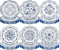 Umigy 120 Pcs 7 Inch Blue and White Floral Disposable Plates Blue Chinoiserie Floral Dessert Paper Plates for Wedding Bridal Shower Party Supplies
