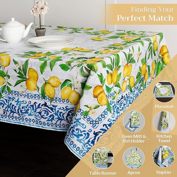 Maison d' Hermine Table Cloth Square Table 100% Cotton 54 x 54 Inches Tablecloth Reusable Decorative for Dining Room Farmhouse Home Valentines Day Decorations Spring Summer - Cedrat