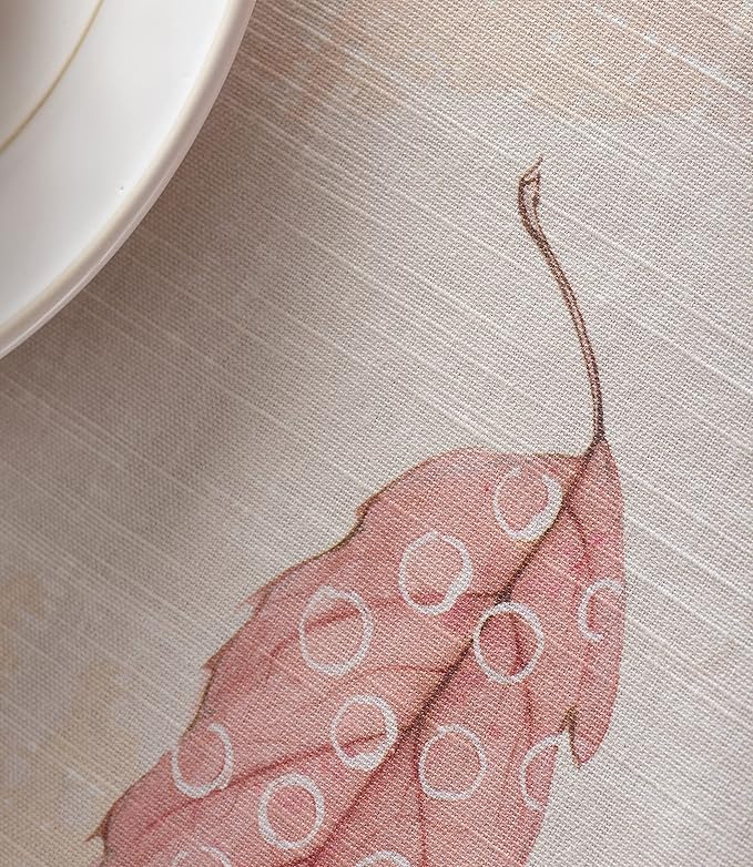 Maison d' Hermine Table Cloth Rectangle Table 100% Cotton 60 x 90 Inches Fall Tablecloth Reusable Everyday Use for Thanksgiving Christmas Decorations Dining Farmhouse Party (Colours of Autumn)