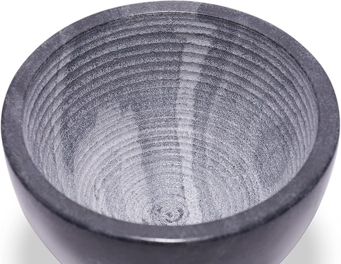 Beau Brummell The Original Marble Shaving Soap Bowl Handmade from 100% Natural Marble with Interior Grooves for Maximum Lather | Heat Retaining Stone Provides a Luxurious Hot Shave Experience