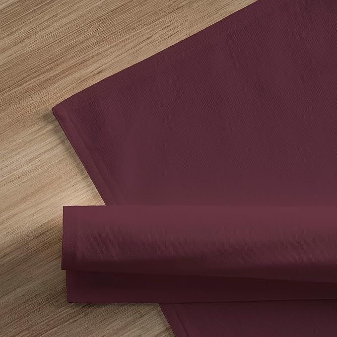 Calicot Placemats Set of 6 100% Cotton Washable Cloth Place Mats, Reusable Table Mats for Spring/Summer & Thanksgiving Christmas Decorations Kitchen Dining Party Wedding (Rouge Brown, 13" x 19")