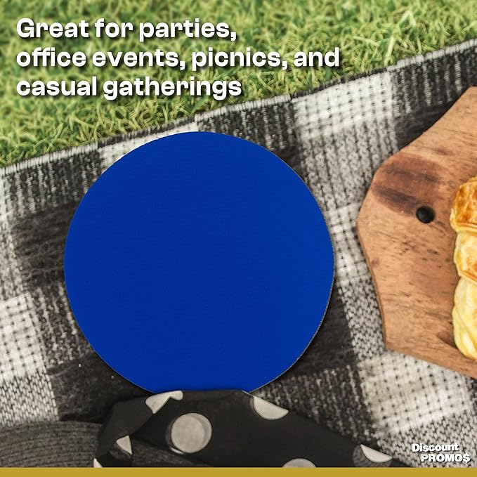 10 Round Foam Bud Coasters Pack, 4 inch - PU Foam, Party Favor - Royal Blue