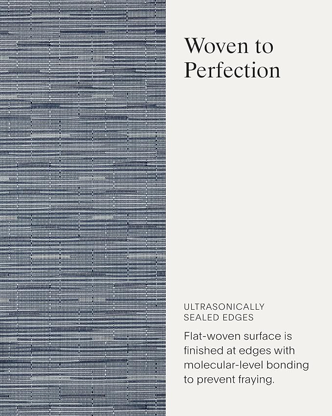 Chilewich Bamboo Placemats Set of 4 - Woven Rectangle Placemats - Reusable, Stain-Resistant, Indoor/Outdoor Tabletop Protection - 19" x 14" - Rain