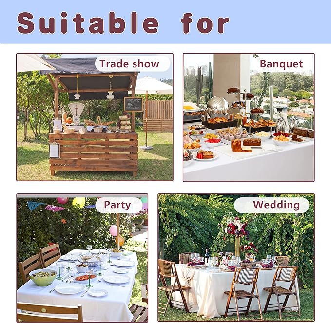 HolidayIdeas 2 Pack Fitted Pink Tableclothes - 48 x 24 Inch - Rectangle Tablecloths for 4 Foot Tables, Polyester Fabric Table Covers for Parties, Baby Shower, Wedding, Trade Show