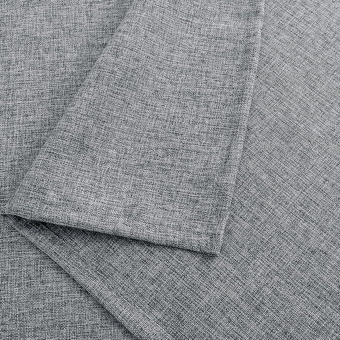 Hiasan Faux Linen Rectangle Tablecloth - Wrinkle and Stain Resistant Washable Table Cloth for Kitchen Dining Room Holiday Table Cover for Dinner, Grey, 70 x 120 Inch