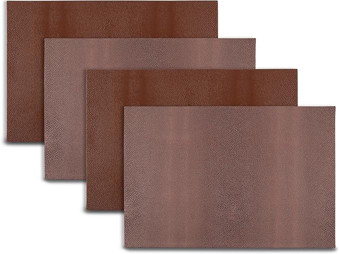 Placemats Set of 4 12" x 18" Heat-Resistant Table Mats for Dining Table Set for 4 Kitchen & Dining Room Decor Farmhouse, Boho, & Modern Style Easy to Clean, Durable & Stylish Table Decor