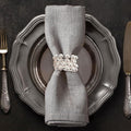Decozen Set of 4 White Napkin Rings with Pearl Design, Festive, Table Decor Setting for Holiday, Wedding, Birthday, Kitchen, Home Decor, Housewarming Gift - Mothers Day Decorations