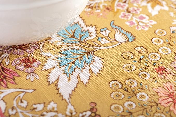 Maison d' Hermine Table Cloth Round Table 100% Cotton 69 Round Inches Tablecloth Reusable Decorative for Dining Room Farmhouse Home Valentines Day Decorations Spring Summer - Marquise