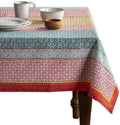Maison d' Hermine Table Cloth Square Table 100% Cotton 60 x 60 Inches Tablecloth Reusable Decorative for Dining Room Farmhouse Home Valentines Day Decorations Spring Summer - Provence