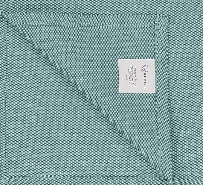 Ruvanti Cloth Napkins Set of 12, 18x18 Reusable Napkins Cloth Washable, Soft & Durable Table Napkin, Poly Cotton Fabric Dinner Napkins for Parties, Christmas, Thanksgiving, Weddings - Teal