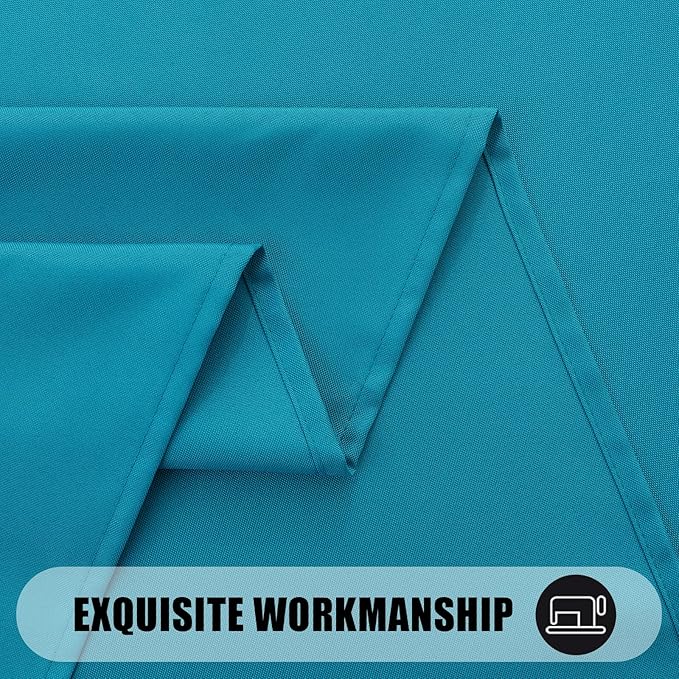Smiry Rectangle Table Cloth, Waterproof Anti-Scratch Polyester Tablecloth, Decorative Washable Fabric Table Cover for Dining, Buffet, Parties and Outdoor, 52x70, Teal
