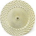 allgala Heavy Quality Round Charger Plates - Dinner Plates - Set of Charger Plates for Table Decor - Ideal for Weddings, Weddings, Thanksgiving Parties & Holidays - Peacock Gold (13-Inch 48-Pack)