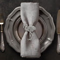 Decozen Set of 4 Silver Napkin Rings in Flamingo Design Festive Table Decor Setting for Holiday Wedding, Birthday, Kitchen, Home Decor Housewarming Gift - Mothers Day Decorations
