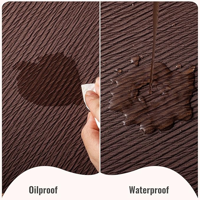 Jovono Faux Leather Placemats Set of 8, Waterproof Washable Table Mats, Easy-Clean Heat Resistant Kitchen Vinyl Place Mat for Dining Table, Restaurant, Indoor, 17.8"x11.8", Coffee