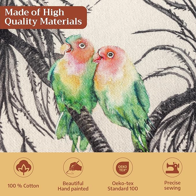 Maison d' Hermine Table Cloth Rectangle Table 100% Cotton 70 x 90 Inches Fall Tablecloth Reusable Everyday Use for Thanksgiving Christmas Decorations Dining Farmhouse Party (Amazonia)