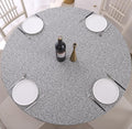 Walrus Round Vinyl Fitted Tablecloth with Flannel Backing Elastic Edge Design Table Cover Waterproof Oil-Proof PVC Table Cloth Stain-Resistant Best for 32"-36" Round
