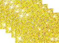 Gold Placemats Gold Heat Resistant Mat Square Placemats Trivets Rhinestone Decor Place Mat Crushed Diamond Decor Bling Sparkly Mat Set of 4