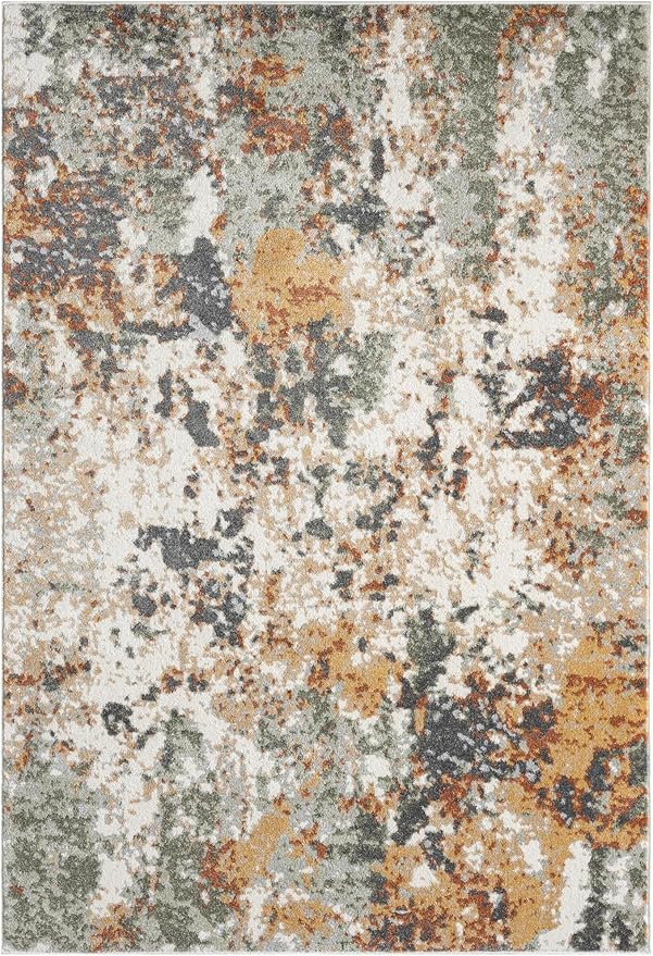 Keen Home Design Area Rugs - 5x8 Non-Shedding, Abstract Rugs for Kitchen, Living Room, Bedroom, Dining Room, Entryway - Size: 5'3" x 7'7", Multi