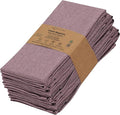 Ruvanti Cloth Napkins Set of 12, 18x18 Reusable Napkins Cloth Washable, Soft & Durable Table Napkin, Poly Cotton Fabric Dinner Napkins for Parties, Christmas, Thanksgiving, Weddings - Burgundy