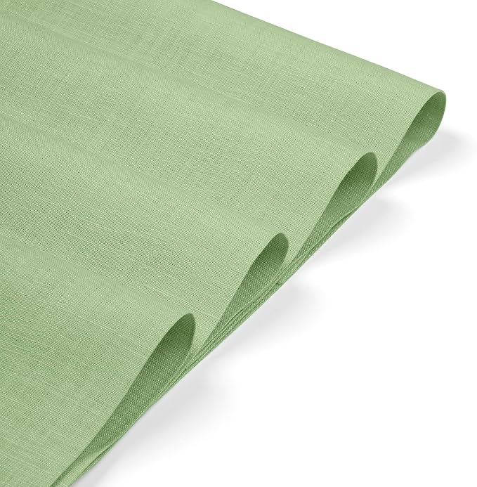 D'Moksha Homes Linen Placemats 14 x 19 Inch - Sage Green Placemats Set of 4-100% Pure Linen Table Place Mats for Spring, St Patricks Day, Easter - Handcrafted and Machine Washable