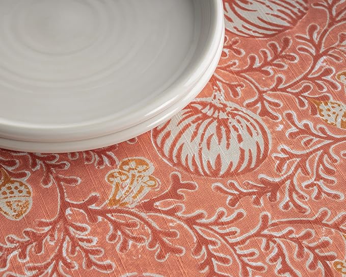 Maison d' Hermine Table Cloth Rectangle Table 100% Cotton 60 x 90 Inches Fall Tablecloth Reusable Everyday Use for Thanksgiving Christmas Decorations Dining Farmhouse Party (Harvest Festival)