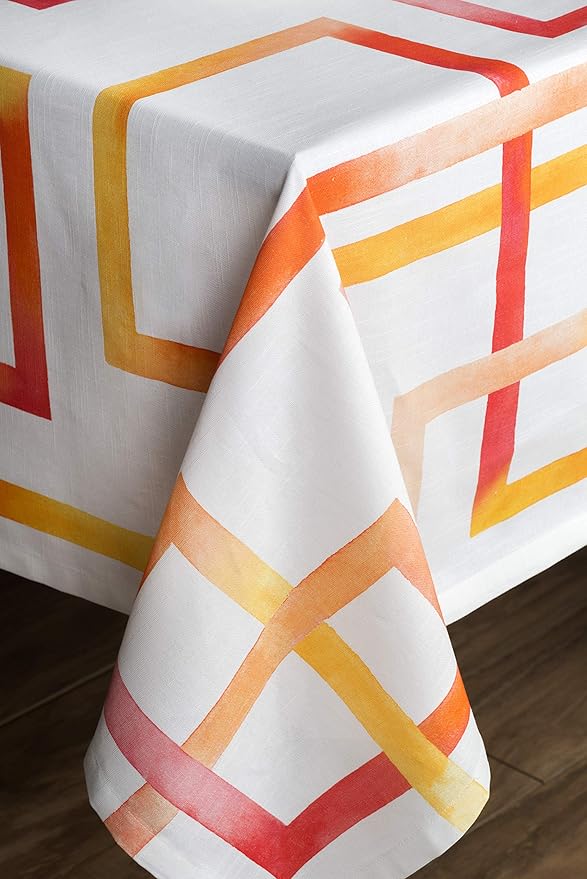 Maison d' Hermine Table Cloth Rectangle Table 100% Cotton 60 x 120 Inches Tablecloth Reusable Decorative for Dining Room Farmhouse Home Valentines Day Decorations Spring Summer - Summer Maze