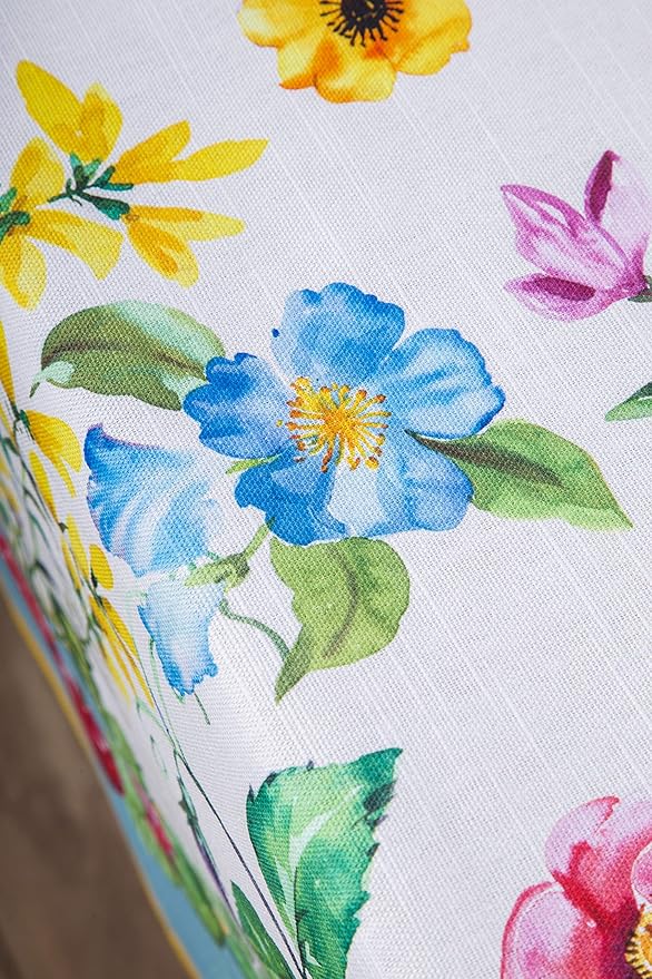 Maison d' Hermine Table Cloth Rectangle Table 100% Cotton 60 x 120 Inches Tablecloth Reusable Decorative for Dining Room Farmhouse Home Valentines Day Decorations Spring Summer - Giverny