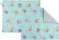 Funkins Reusable Cloth Placemats for Kids & Lunch Boxes | Reusable, Eco-Friendly | 15"x13", 2-ply, Thick, Absorbent, Machine Washable | Set of 2 Placemats (Koalas)
