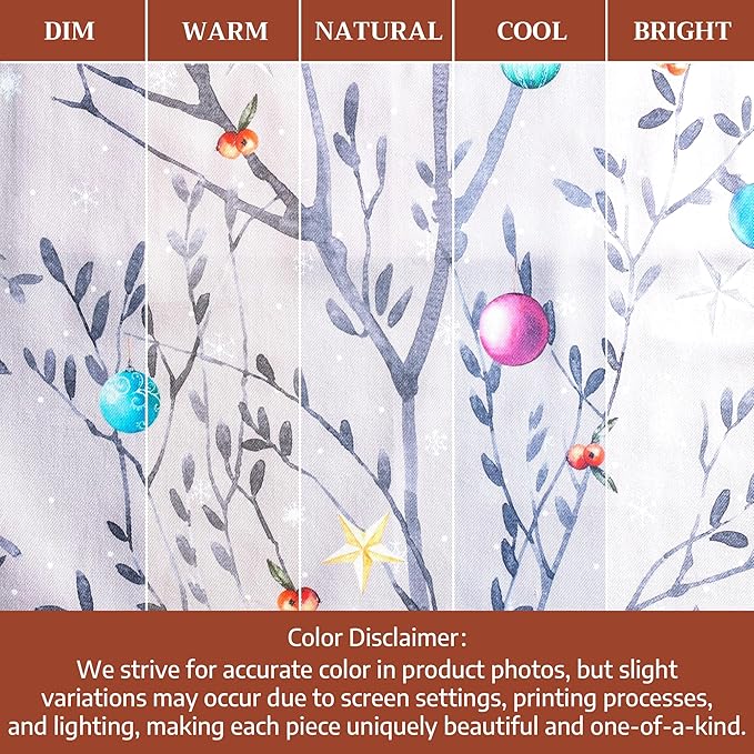 Maison d' Hermine Table Cloth Square Table 100% Cotton 60 x 60 Inches Fall Tablecloth Reusable Everyday Use for Thanksgiving Christmas Decorations Dining Farmhouse Party (Fairy Christmas)