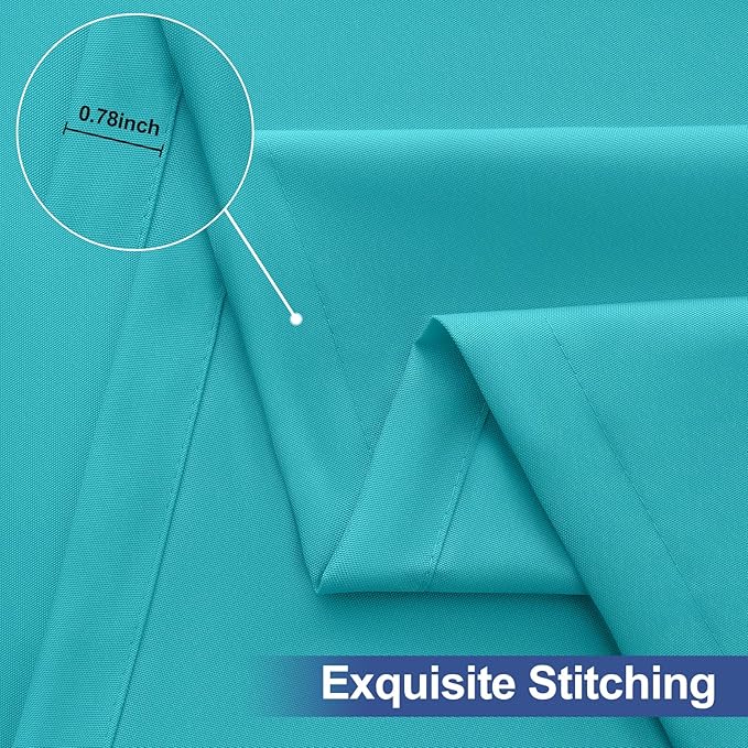 homing 2 Pack Rectangle Table Cloth, Elastic Fitted Fabric Tablecloth Fits for 6 Foot Folding Tables, Washable Table Cover for Picnic, Camping, Indoor & Outdoor (Turquoise, 30" x 72")