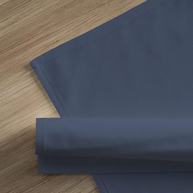 Calicot Placemats Set of 6 100% Cotton Washable Cloth Placemats, Reusable Table Mat for Spring/Summer & Thanksgiving Christmas Decorations Kitchen Dining Party Wedding (Vintage Indigo Blue, 13" x 19")