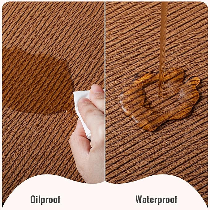 Jovono Faux Leather Placemats Set of 8, Waterproof Washable Table Mats, Easy-Clean Heat Resistant Kitchen Vinyl Place Mat for Dining Table, Restaurant, Indoor, 17.8"x11.8", Brown