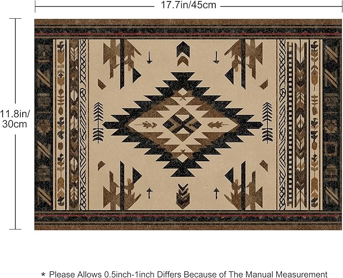 Southwestern Placemats Set of 4 Washable Table Place Mats for Dining Kitchen Party Decor