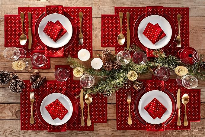 MY DRAP Cotton Placemat, Pine Cone, 6 Units per roll