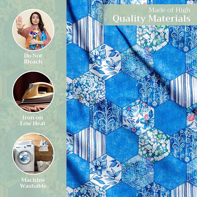 Maison d' Hermine Cloth Napkins Set of 4 100% Cotton Everyday Reusable Square Napkins Cloth Washable Dinner Party Wedding Restaurant Valentines Day Decorations Spring/Summer (Summer Blues, 20" x 20")