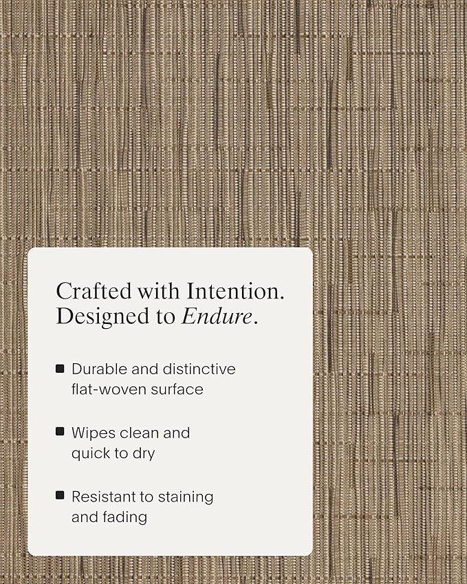 Chilewich Bamboo Placemats Set of 4 - Woven Rectangle Placemats - Reusable, Stain-Resistant, Indoor/Outdoor Tabletop Protection - 19" x 14" - Camel