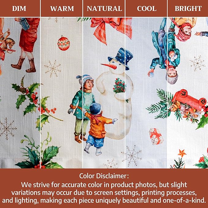 Maison d' Hermine Table Cloth Round Table 100% Cotton 63 Inches Fall Tablecloth Reusable Everyday Use for Thanksgiving Christmas Decorations Dining Farmhouse Party (Chromo)