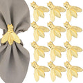12 Pcs Decorative Fly Napkin Rings - Metal Napkin Rings Table Decor Napkin Ring, Dining Cloth Napkin Holder, Farmhouse Napkin Ring, Modern Napkin Holders (Gold) - ALPHA Living HOME