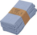 Ruvanti Cloth Napkins Set of 12, 18x18 Reusable Napkins Cloth Washable, Soft & Durable Table Napkin, Poly Cotton Fabric Dinner Napkins for Parties, Christmas, Thanksgiving, Weddings - Midnight Blue