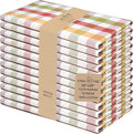 Urban Villa Cloth Napkins Harvest Checks Dinner Napkins Set of 12 20X20 100% Cotton Absorbent Washable Durable Reusable Cloth Napkins Ideal for Farmhouse Party Thanksgiving Harvest Fall Dinner Napkins