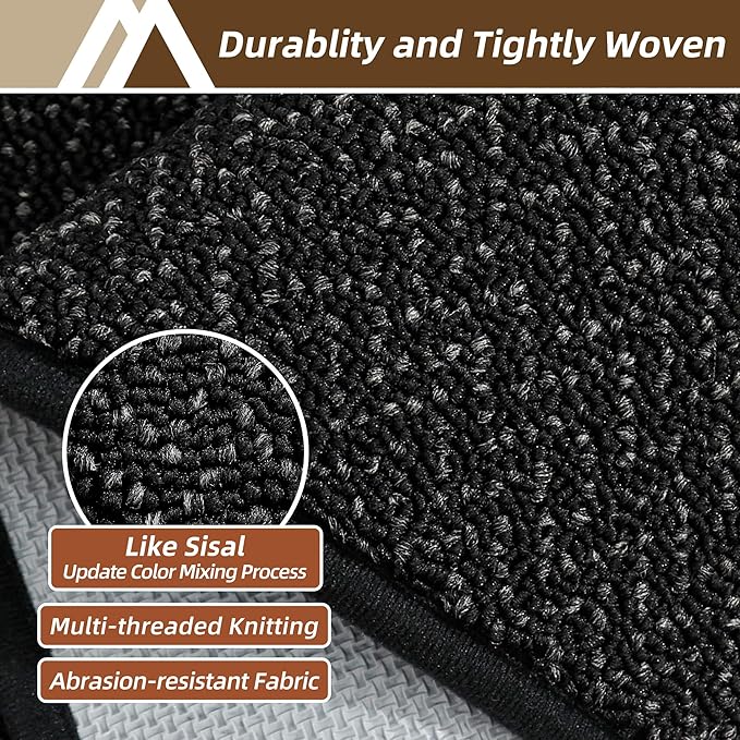COSY HOMEER Kitchen Rugs 20"x32" Non-Slip Kitchen Mats for Floor Absorbent Stain Resistant Kitchen Floor Mat Machine Washable Rugs for Kitchen,Hallway,Sink,Black