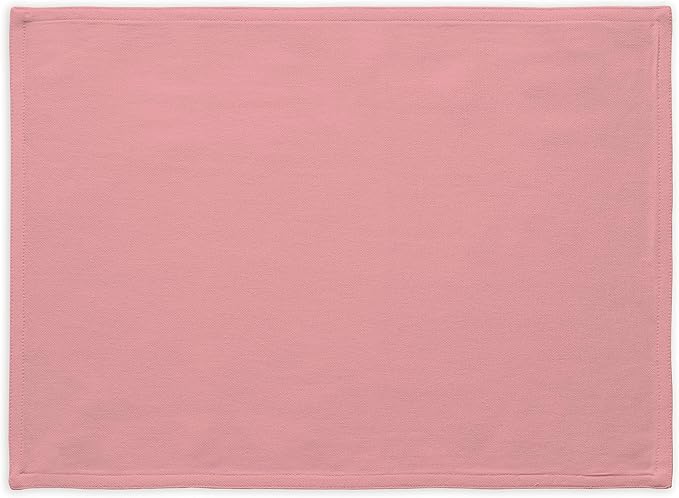 Calicot Placemats Set of 6 100% Cotton Washable Cloth Place Mats, Reusable Table Mats for Spring/Summer & Thanksgiving Christmas Decorations Kitchen Dining Party Wedding (Dusty Rose, 13" x 19")