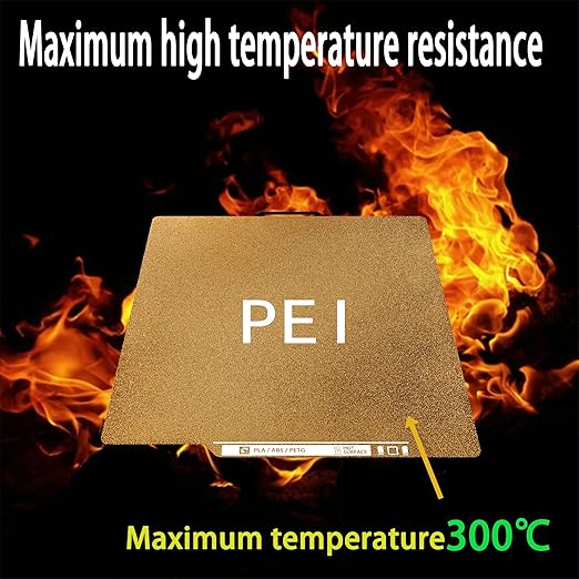 Build Plate for Bambu Lab X1 X1C X1E P1P P1S A1, PEI Build Plate with Identification Code Double Sided Textured PEI Plate Sheet 0.77mmwith QR Code Flexible Spring Steel Bed, 257x257mm