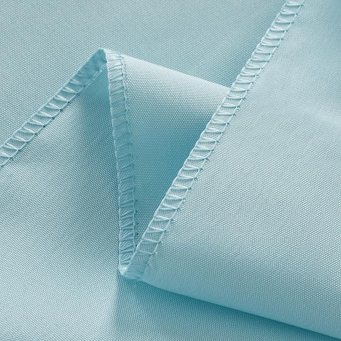 2-Pack 60x144 inch Dusty Blue Table Cloths, Solid Stain and Wrinkle Resistant Oblong Tablecloth, Premium Plain Weave Polyester Fabric Rectangle Table Linen Covers for Hotel, Banquet