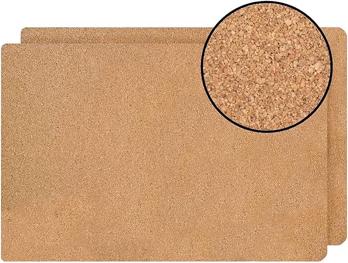 Dainty Home Navy Marble Rectangle Cork Placemats - Heat Resistant Placemats, Non-Slip, Easy Clean Placemats for Elegant Dining - 12"x18" Set of 2 - Perfect for Stylish, Modern Homes